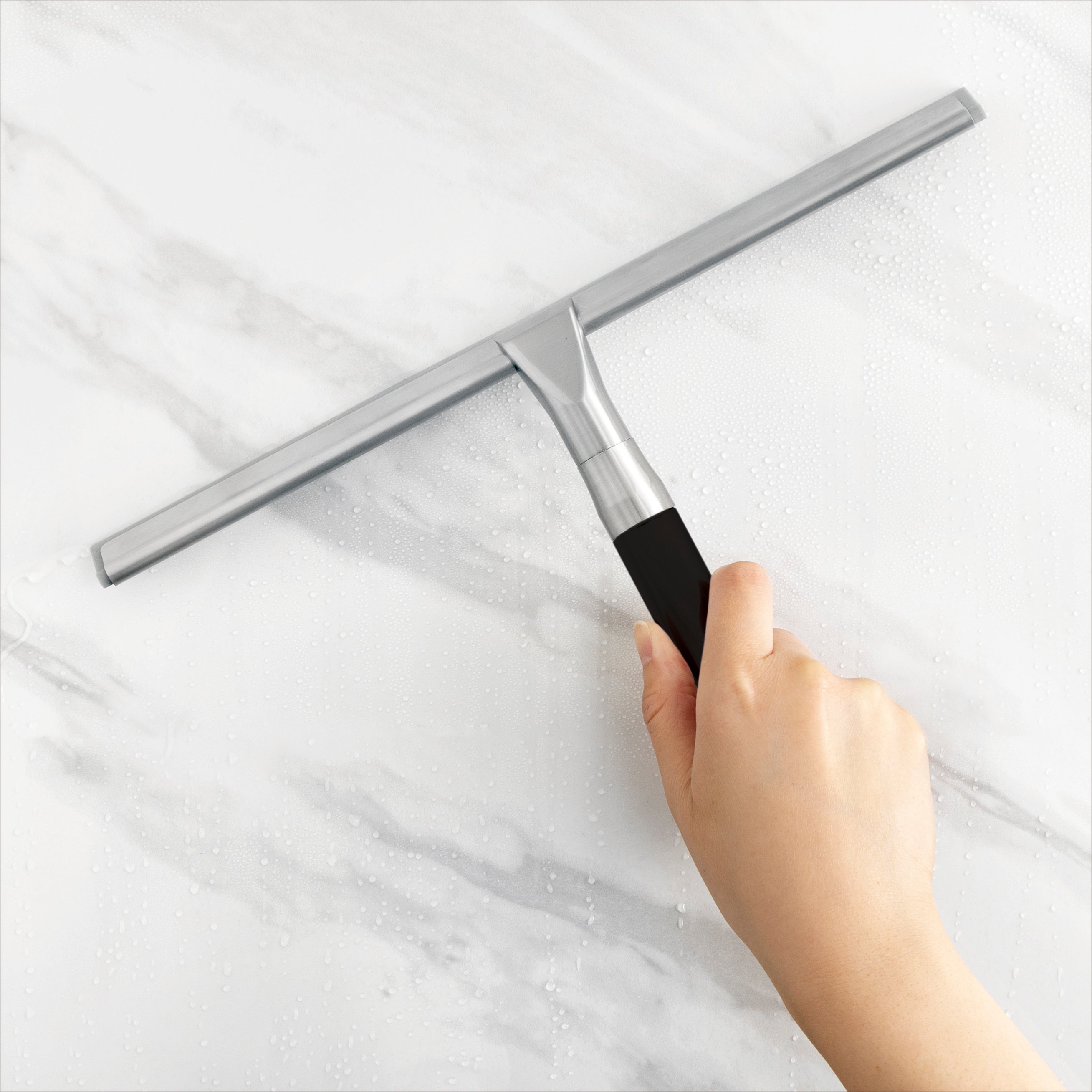Zadro Shower Squeegee with Silicone Blade and Wall Mounting Bracket